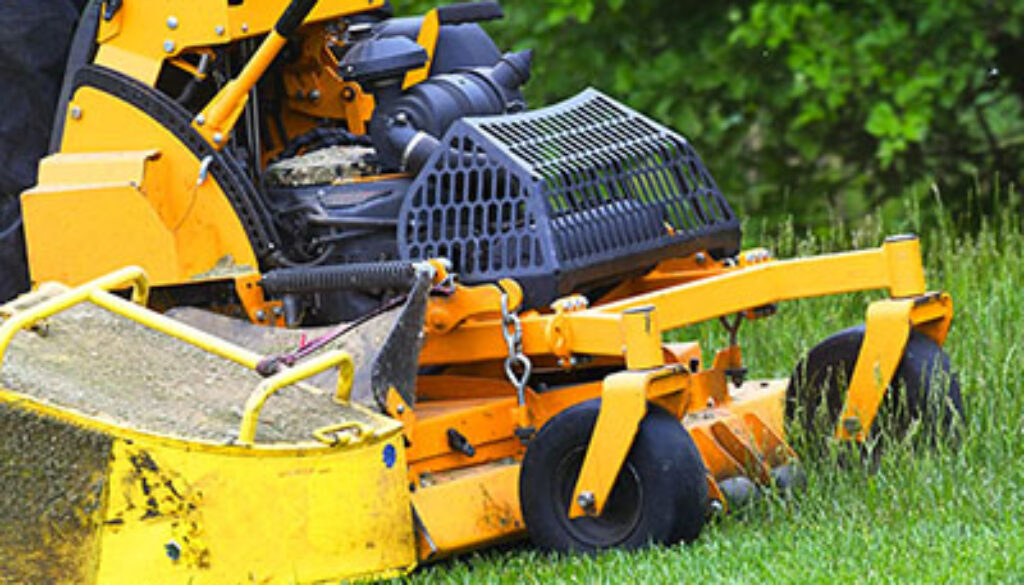 standing lawn mower image